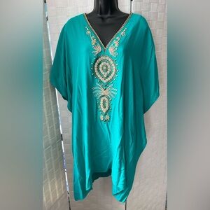 NWT $238 Lilly Pulitzer Chai Caftan in Agate Green L/XL $175